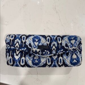 Vera Bradley Navy and White Quilted Clutch